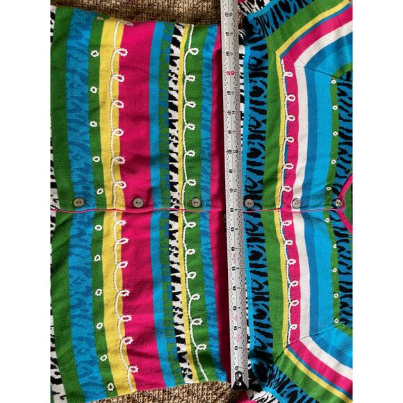 Vtg. Fisher Hill Vibrant Zebra Stripe Pattern SZ M Y2K - Picture 6 of 7